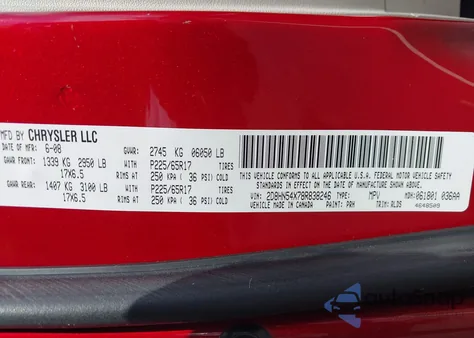 2008 Dodge Grand Caravan Sxt из США, поврежденный, VIN 2D8HN54X78R838246